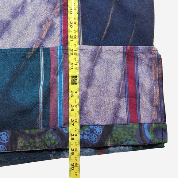 Earthbound Trading Overdyed Patchwork Toggle Henley Cotton Pullover Mens Size L - Picture 9 of 14